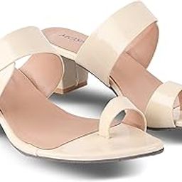 Women Fancy Flat Heel Sandal Women Toe Ring Block Heel Slip on Sandal-image-47
