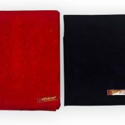 Achleshwar Combo of Premium Red and Black Woolen Aasan Completely Handcrafted Perfect Mat for Meditation & Prayers - Soft, Comfortable (Size 23 x 30 Inch)-image-15