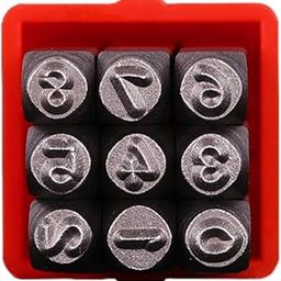 UJEAVETTE Metal Stamp Set Pressing Die Steel Alphabet Stamp Set for DIY Jewelry Making Number-image-50