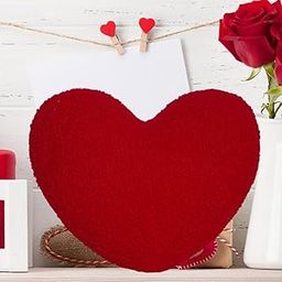 UJEAVETTE Valentines Day Heart Pillow Heart Shaped Pillow for Women Lovers Living Room Red Pillows-image-37