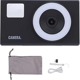 Jiawu Digital Camera, 4K 48MP Vlogging Camera with Autofocus, 2.4 Inch Point and Shoot Camera with 16X Digital Zoom and Fill Light, 600mAh Battery (Black)-22
