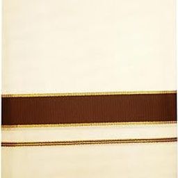 Mens Gold Jari with Color Canal Border 100% Cotton Cream Dhoti 4.00 Meters Double Mundu/Vesti (STUNNING RUST)-image-71