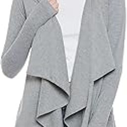 Grey Color Cotton Blend Waterfall Shrug for Women(HYPW01744)-picture-48