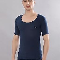 Men's Pack of 2 Solid Cotton Regular Vest (Colour May Vary)-picture-2