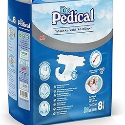 Dr Pedical Imported Adult Diaper Medium Size for Women and Men, 24-48 Hours Protection, 80-120 Cm (31''-47''), Premium Adult Diaper M Size, 8 Pcs-image-90