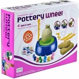 Kamsons Pottery Wheel Art Set for Kids – Complete Pottery Set with Clay, Fun Pottery Wheel for Creative Kids, Multi-Color (Multi-Colour)-picture-1