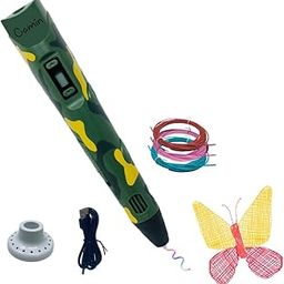 Camin 3D Pen for Kids, USB Cable, 3 PLA 3m Each (Camouflage Color)-image-84