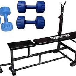 Body Maxx Multi 4 in 1 Bench Press (Incline Decline Flat Abs) with 16 Kg Dumbells Sets-18