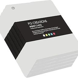 PG Creations Pre Punched Unruled Index Flash Cards, Blank Plain, 4.5x4.5 Inch, Large Size, 200 Gsm Ivory Cardstock, White, Pack of 100 Sheets-image-86