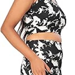 Sleeveless Crop Top and Shorts for Workout | High Waist Printed Activewear Shorts and Top Set for Women and Girls | Polyester Blend Gym, Yoga, Cycling Shorts with Pocket-image-99