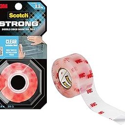 Scotch Clear Double-Sided Tape, Heavy Duty, Strong Adhesive, Invisible Finish, Holds 3.3 kg per Meter, works on uneven surfaces-19