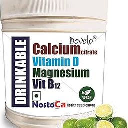 Develo Calcium and Vitamin D Supplement for Women & Men, with Magnesium, Zinc, B12 for Bone Health & Joint Support Drinkable Powder – 600 g Lemon-20
