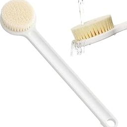 Long Handle Bath Brush with Dual Sided Bristles, White pack of 1-image-52