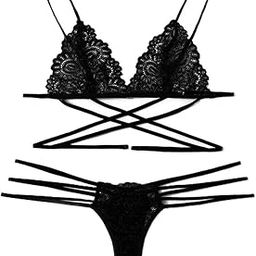 ™ Womens 2 Piece Lace Hollow Perspective Bikini Swimsuit Beach Swimwear Set Black XL | Swimwear | Womens Clothing-picture-49