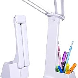 Toyshine Double Head Rechargeable Eye Caring 3 Mode Touch Control Foldable and Portable LED Table Lamp with Pen Stand for Kids Home Office-28
