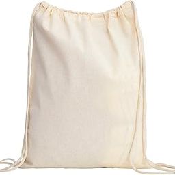 Cotton Drawstring Backpack Gym Sack, Canvas Cinch Sport Pack for Men, Women-image-26