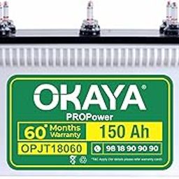 OKAYA PRO Power OPJT18060 150Ah Inverter Battery with Advanced Tubular Technology for Home, Office & Shops | Longer Life & Extra Backup | Jumbo Tubular | 60 Months Total Warranty-picture-22