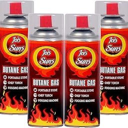 JOIS SUNS? Butane Gas Canister for Camping, Camping Stove Gas, Easy to use & Perfectly fits Any Camping Stove 225g Each (4)-image-79