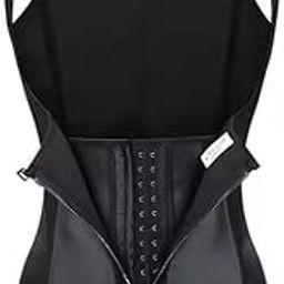 Corset Back Shoulder Strap Waist Trainer Slimming Belt Women Zipper Hook Body Shaper Waist Cincher Slimming Shaper Black-13