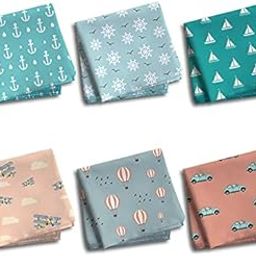 Men's 100% Organic Premium Pastel Coloured Pure Cotton Casual Style Handkerchiefs Printed Stylish Large Size (Pack Of 6)-image-93