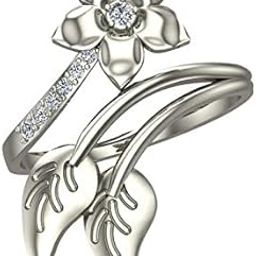 18k (750) White Gold Diamond Ring for Women-image-74
