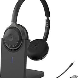 Avantree Alto Clair 2 - Multifunctional Bluetooth Headphones & Detachable Noise-Filtering Mic with Wired & Wireless Headset Modes, Dual Link Connectivity for PC, Computer & Phone, Clear Calls Anywhere-48