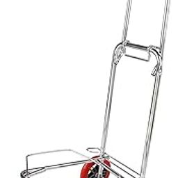 ™ 2-Wheel Stainless Steel Luggage Trolley Cart. [ Standard, Silver ]-image-56