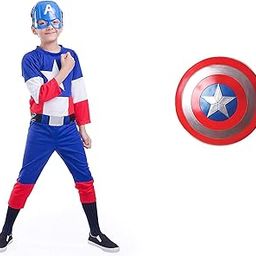 FancyDressWale American Soldier Dress for Kids with mask and Shield-image-50