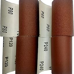 Harden Abrasive Sanding 4 Rolls 3.66"/93mm - 1 Metre Each Aluminium Oxide Abrasive Sand Paper Dry Waterproof | 60, 80, 120, 240 Grit for Automotive, Sanding Metal, Polishing Wood - 611956-20