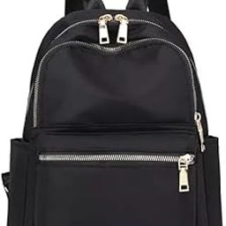 Women's Backpack Small Shoulder Bag, Girls Mini Bag Water Resistant Anti-theft Backpack Black Women's College Girls Backpack (Oxford Black)-image-72