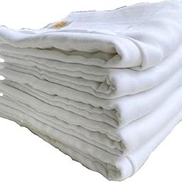 Little Sudhams 16-Layered Baby Double Muslin Pre-Folded Nappy Liner 37cmx37cm 3 Pieces (White)-picture-21