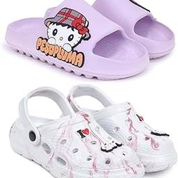 Combo Pack of 2 Slipper/Flip Flops/Slides/Clogs/Sandals for Women (Tatoo-Peso Vs WCL-Love-Girl)-image-14