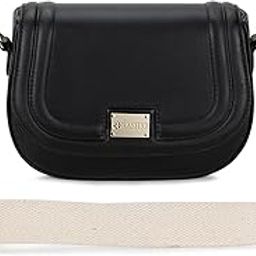 ALYA- Womens Crossbody Vegan Leather Handbag | Spacious | Unique Shape | Party Purse | Magnetic Button Closure-image-24