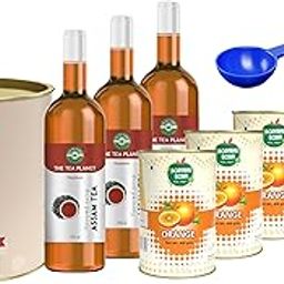 The Tea Planet Orange & Lychee Fruit/Refreshing Series Tea Starter Kits - 65 Servings(Approx.) -350ML Per Kit-59