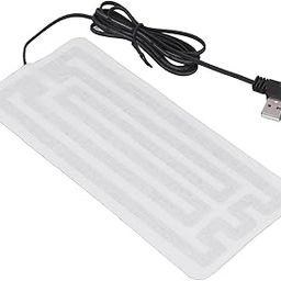 ELBME USB Heating Film, 7.5x3.5in Carbon Fibre USB Heating Pad Safe Durable for Winter |-image-36