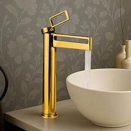 Plantex Pure Brass Wash Basin Mixer Tap Hot and Cold/Pillar Tap for Wash Basin-Deck Mount -(7881-Gold)-image-31