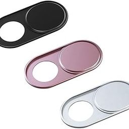 Webcam Camera Cover Slide 0.027-Inch Ultra-Thin Metal Camera Cover for MacBook Pro iMac Laptop PC iPad iPhone Smartphone Protect Your Visual Privacy (Black/Pink/Silver - 3 Pack)-picture-4