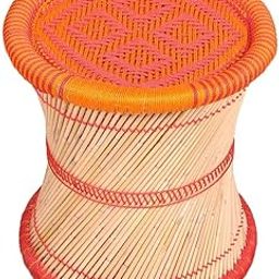 Ananya Creations Cane Wood Stool for Living Room Indoor-Outdoor and Garden (Multicolour)-image-53