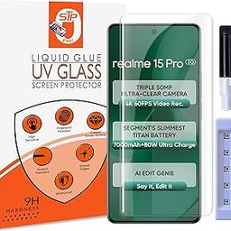 STP FEEL® UV Premium Tempered Glass Screen Protector Guard Compatible For Realme 15 5G / Realme 15 Pro 5G (6.8 Inch, Pack of 1) Full Adhesive UV Curved Case Friendly HD Clarity-image-30