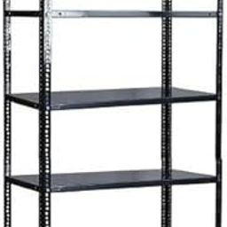 Rack chahiya Steel Slotted Angle Rack CRC Sheet 6 Shelves Multipurpose Storage Rack High Grade painted Storage Rack, Dimension12"X24"X60'' (DA GREY) (24 Gauge)-image-76