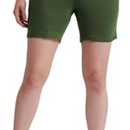 Polycotton Shorts for Women | Regular Fit | Elasticated | 2 Sided Pockets | Solid | Above Knee Length Bermuda Short | Ideal for Casual Outings-picture-14