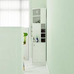 TRISULM Bar Unit | Burgh Bar Unit for Home/Bar Engineered Wood Bar Cabinet | Finish Color - White | Knock Down-image-30