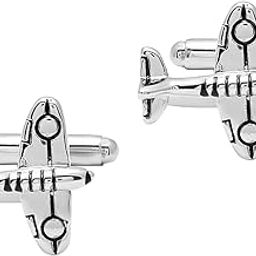Shining Jewel Funky & Stylish Cufflinks For Men - Aeroplane Design (Sj_7056)-image-9