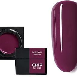 CANNI Color Mud Gel 1 Pcs 5ml Gel Polish from BELLE GAGA Color Soak Off LED Nail Gel Polis Manicure Salon DIY at Home Brush not Included (CH19-Plum)-image-55