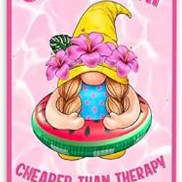 Girls Float Cheaper Than Therapy Pool Sign Vintage Retro Poster Poolside Sign Outdoor Swimming Pool Party Decorations for Pool House Home Swimming Pool Accessories 8x12 inch-image-36