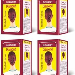 Diamond Herbal Henna Burgundy Hair Color Burgundy Mehendi,Natural Burgundy, 60g(Pack of 4)-image-41