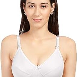 Tinycare Womens Maternity Nursing Bra | Non Padded, Wire Free, Comfortable Cotton Bra | Moderate Coverage, Breathable Polyester Fabric | Adjustable Strap, Hook & Eye Closure-image-32