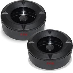 FPR Pack of 2 Ashtray with Lid Ash Holder for Cigarette Safe and Clean Smoking for Car, Home, Office and Bar (2Pcs, Black, Round) PVC Plastic-image-68