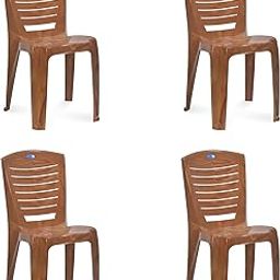 Nilkamal CHR4025 Plastic Mid Back with Arm Chair | Chairs for Home| Dining Room| Bedroom| Kitchen| Living Room| Office-Outdoor-Garden | Dust Free |100% Polypropylene Stackable Chairs (Pear Wood)-image-63