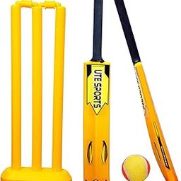 Kids Zone Plastic Cricket Bat with Wicket Set & 1 Tennis Ball for Kids Cricket Kit (Size-1)-image-58